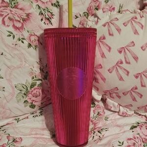 Starbucks Pink Tumbler with Straw